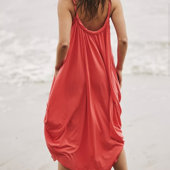 Free People Pink Maxi Dress Sleeveless Airy - Picture 4 of 5